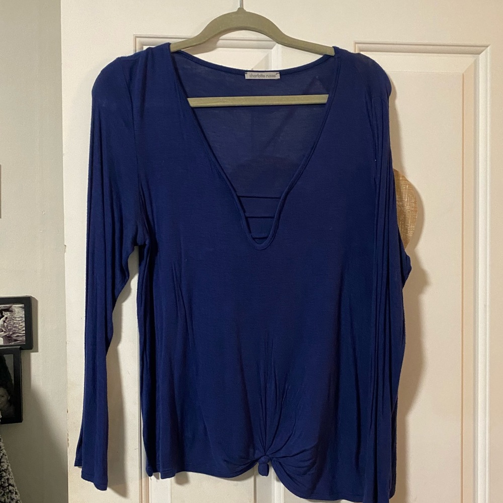 Navy long sleeve shirt